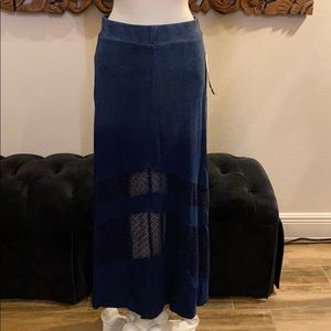Long blue skirt